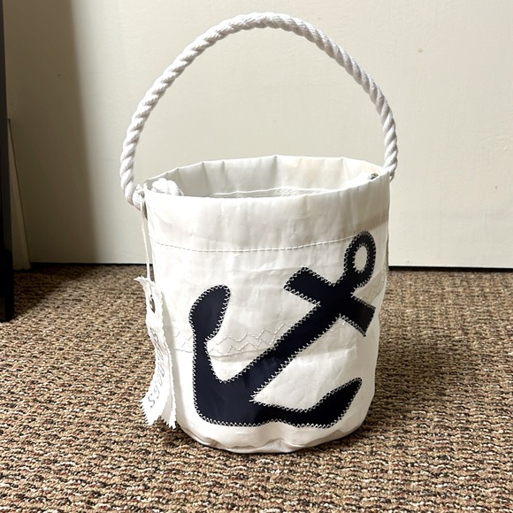 Handbags - Navy Anchor Bucket bag